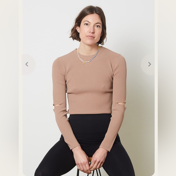 Tibi Giselle Slash Cutout Crewneck Pullover - Picture 6 of 15